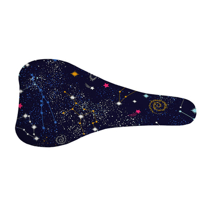 Zodiac Star Signs Galaxy Space Print Bicycle Seat Cover