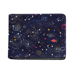 Zodiac Star Signs Galaxy Space Print Bifold Wallet