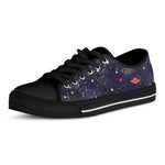 Zodiac Star Signs Galaxy Space Print Black Low Top Sneakers