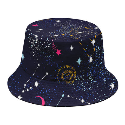 Zodiac Star Signs Galaxy Space Print Bucket Hat