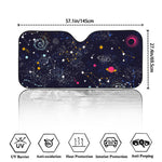 Zodiac Star Signs Galaxy Space Print Car Windshield Sun Shade