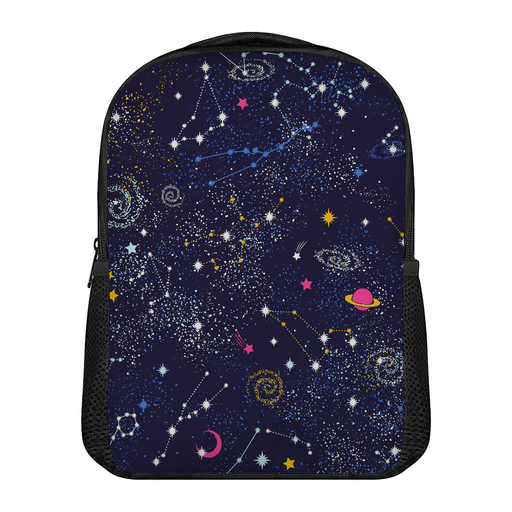 Zodiac Star Signs Galaxy Space Print Casual Backpack