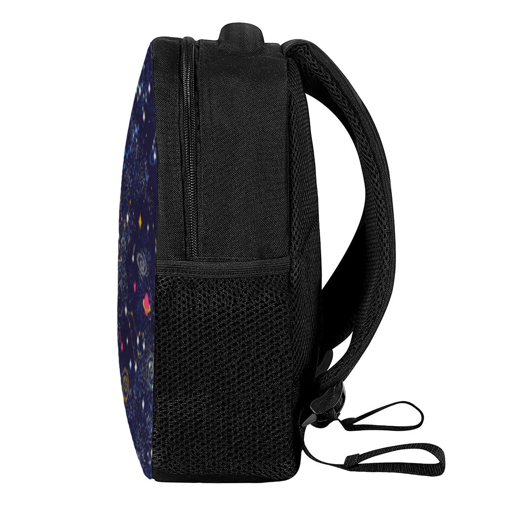 Zodiac Star Signs Galaxy Space Print Casual Backpack
