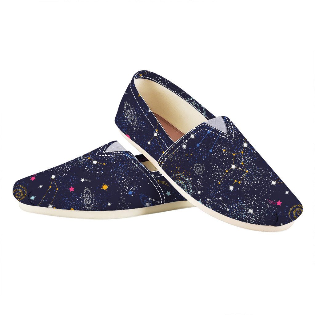 Zodiac Star Signs Galaxy Space Print Casual Shoes