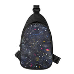 Zodiac Star Signs Galaxy Space Print Chest Bag