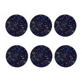 Zodiac Star Signs Galaxy Space Print Coaster Set