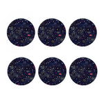 Zodiac Star Signs Galaxy Space Print Coaster Set