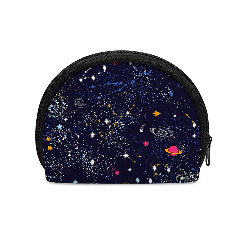 Zodiac Star Signs Galaxy Space Print Coin Purse