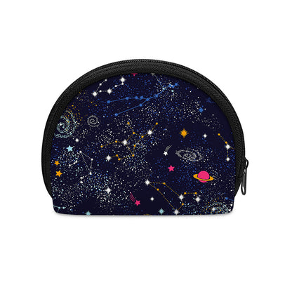 Zodiac Star Signs Galaxy Space Print Coin Purse