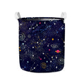 Zodiac Star Signs Galaxy Space Print Collapsible Laundry Basket