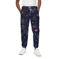 Zodiac Star Signs Galaxy Space Print Cotton Sweatpants