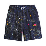 Zodiac Star Signs Galaxy Space Print Cotton Shorts