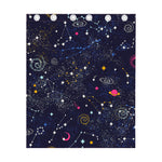 Zodiac Star Signs Galaxy Space Print Curtain