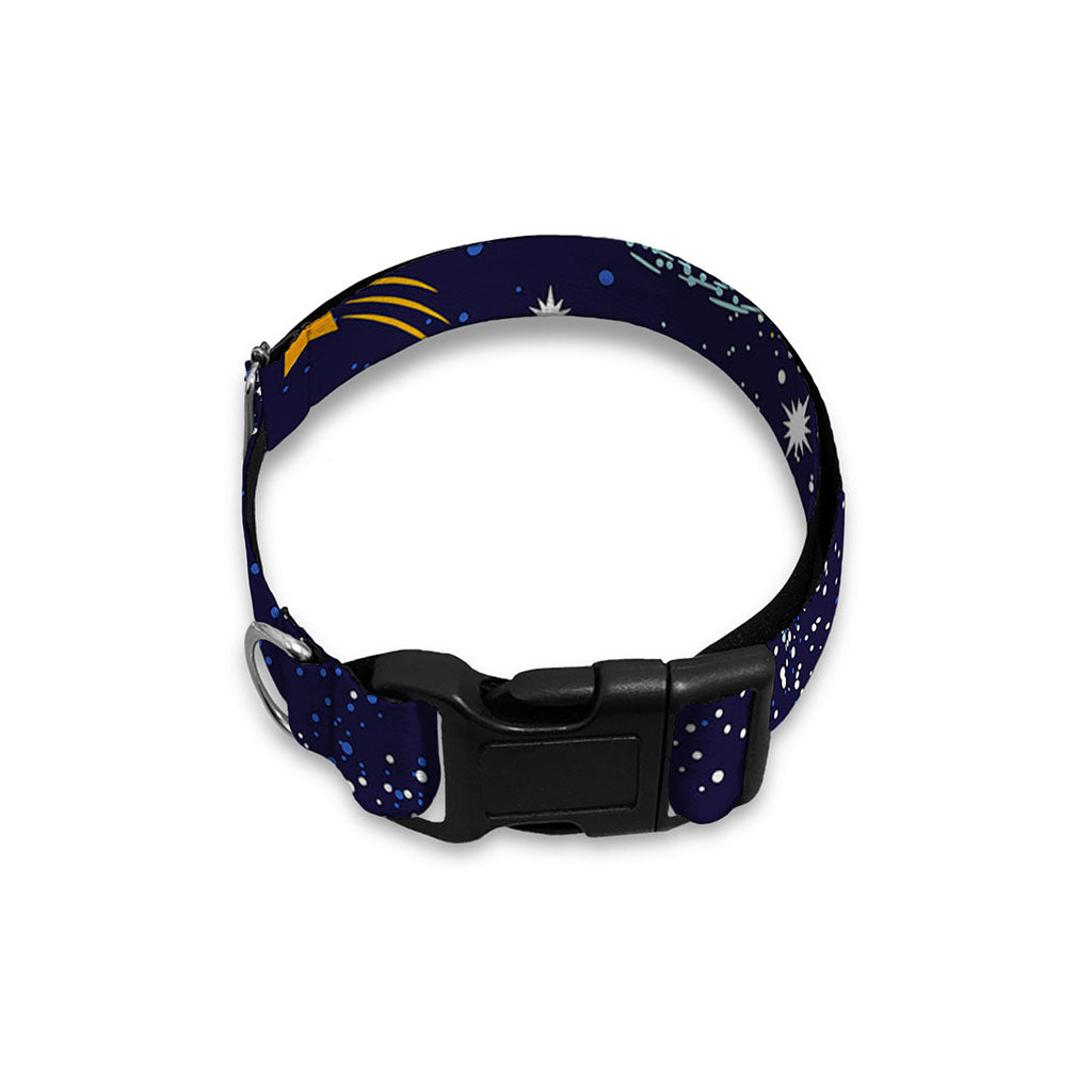Zodiac Star Signs Galaxy Space Print Dog Collar