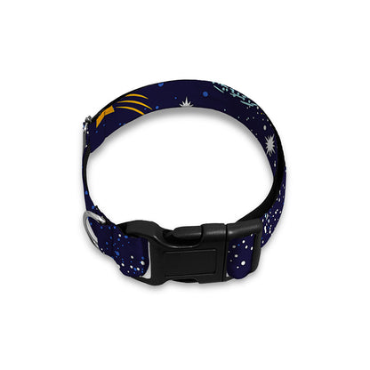 Zodiac Star Signs Galaxy Space Print Dog Collar