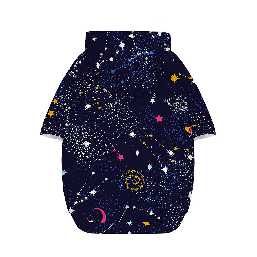 Zodiac Star Signs Galaxy Space Print Dog Zip Up Hoodie