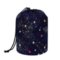 Zodiac Star Signs Galaxy Space Print Drawstring Makeup Bag