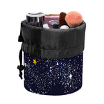 Zodiac Star Signs Galaxy Space Print Drawstring Makeup Bag