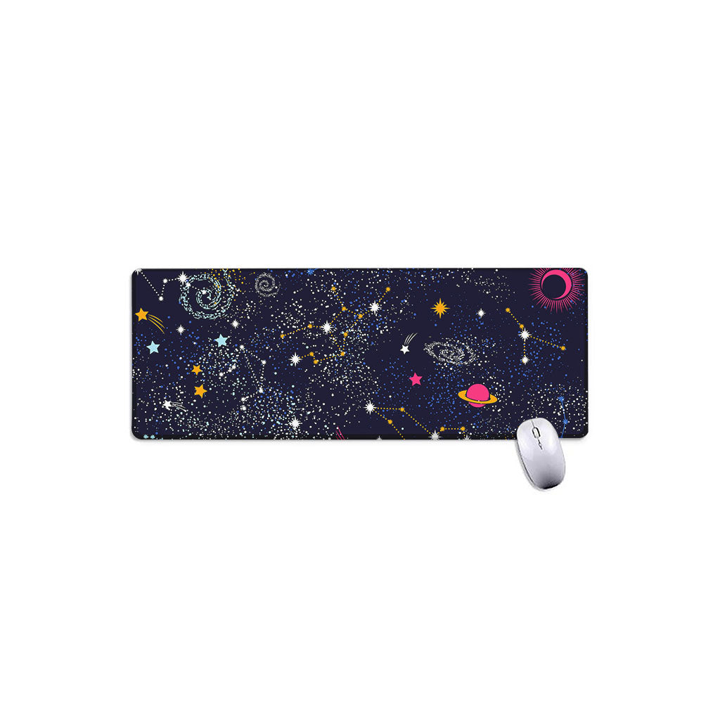 Zodiac Star Signs Galaxy Space Print Extended Mouse Pad