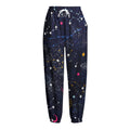 Zodiac Star Signs Galaxy Space Print Fleece Lined Knit Pants