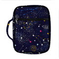 Zodiac Star Signs Galaxy Space Print Front Pocket Bible Bag