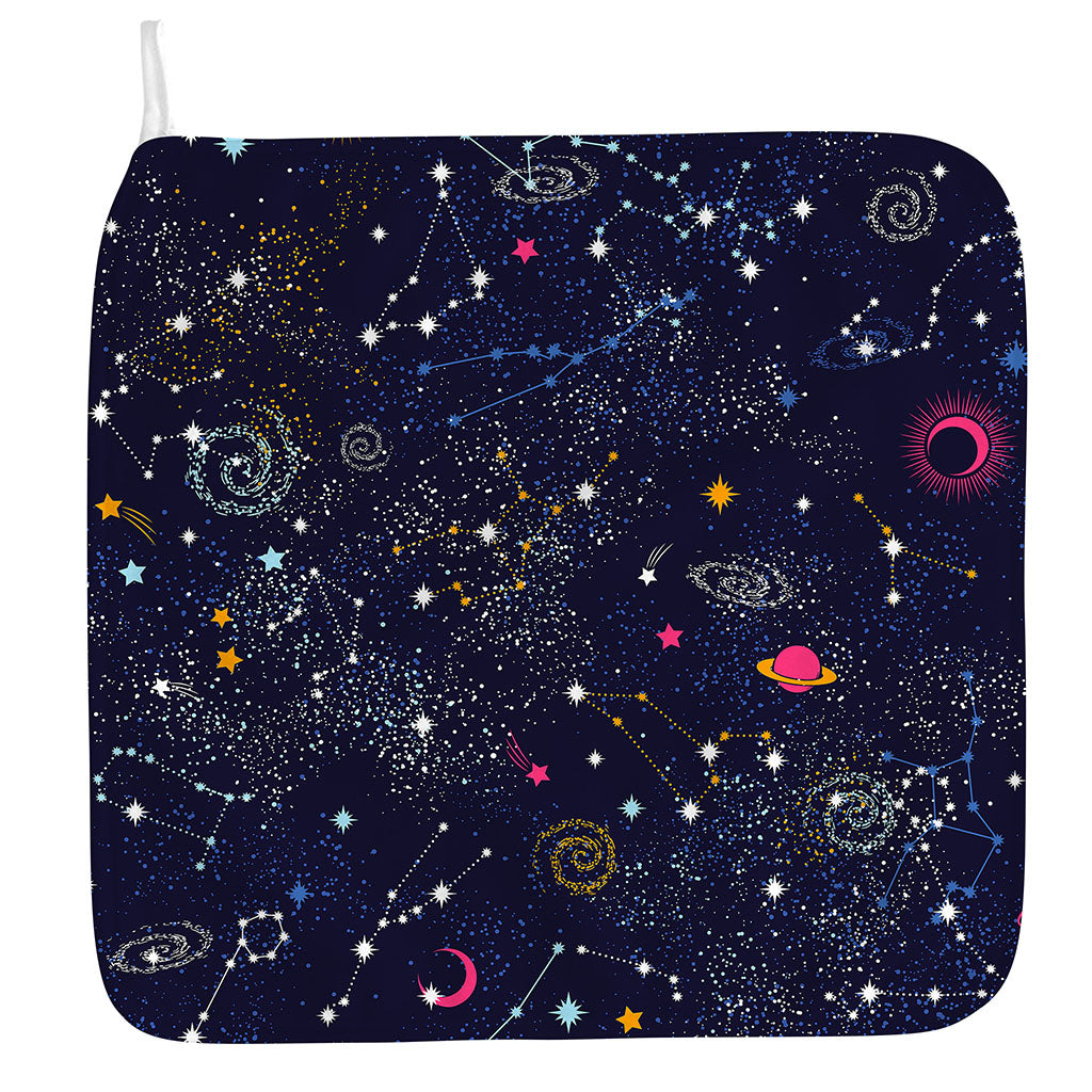 Zodiac Star Signs Galaxy Space Print Hand Towel