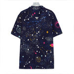 Zodiac Star Signs Galaxy Space Print Hawaiian Shirt