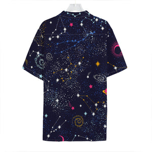 Zodiac Star Signs Galaxy Space Print Hawaiian Shirt