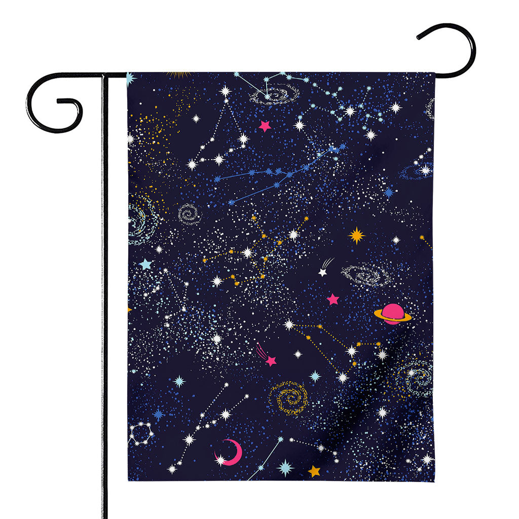 Zodiac Star Signs Galaxy Space Print House Flag