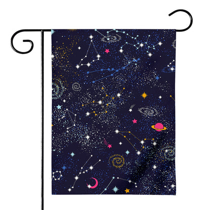 Zodiac Star Signs Galaxy Space Print House Flag
