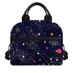 Zodiac Star Signs Galaxy Space Print Insulated Lunch Bag