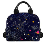 Zodiac Star Signs Galaxy Space Print Insulated Lunch Bag