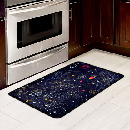 Zodiac Star Signs Galaxy Space Print Kitchen Mat