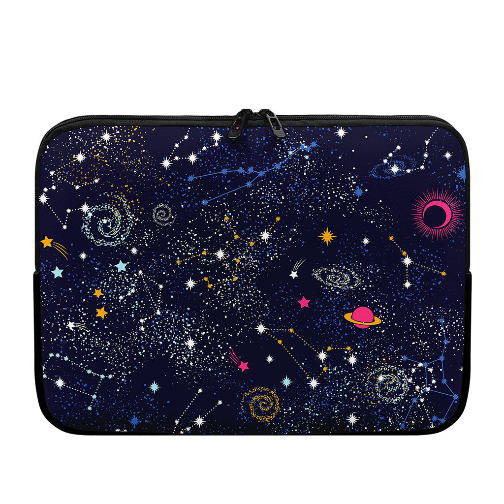 Zodiac Star Signs Galaxy Space Print Laptop Sleeve