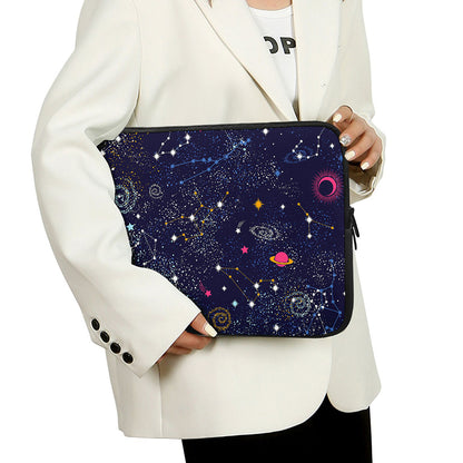 Zodiac Star Signs Galaxy Space Print Laptop Sleeve
