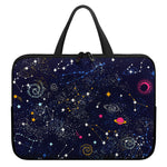 Zodiac Star Signs Galaxy Space Print Laptop Sleeve With Handle