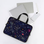 Zodiac Star Signs Galaxy Space Print Laptop Sleeve With Handle