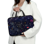 Zodiac Star Signs Galaxy Space Print Laptop Sleeve With Handle