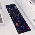Zodiac Star Signs Galaxy Space Print Long Kitchen Mat