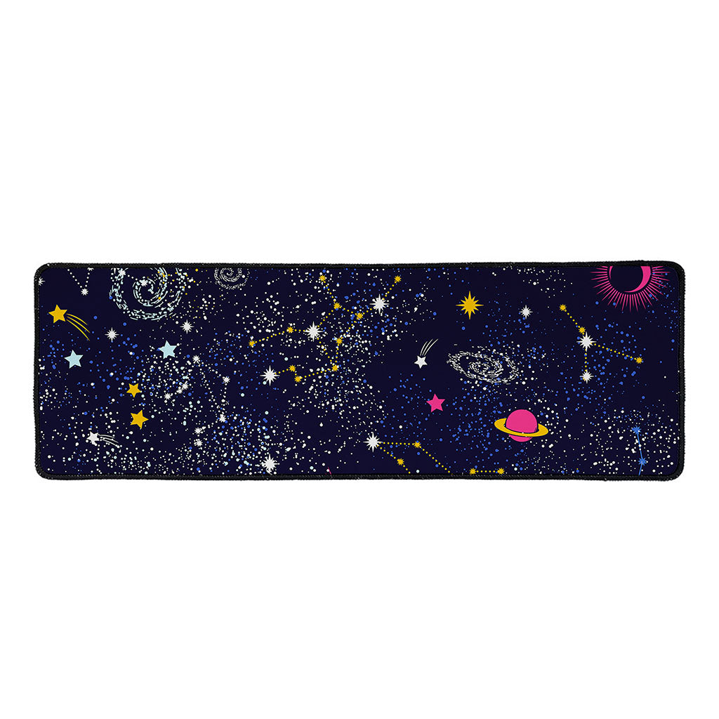 Zodiac Star Signs Galaxy Space Print Long Kitchen Mat