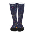 Zodiac Star Signs Galaxy Space Print Long Socks
