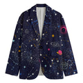 Zodiac Star Signs Galaxy Space Print Men's Blazer