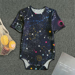 Zodiac Star Signs Galaxy Space Print Men's Bodysuit