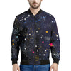 Zodiac Star Signs Galaxy Space Print Men's Bomber Jacket