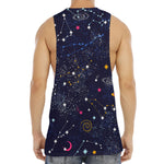 Zodiac Star Signs Galaxy Space Print Men's Muscle Tank Top