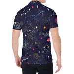 Zodiac Star Signs Galaxy Space Print Men's Shirt