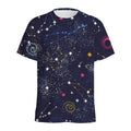 Zodiac Star Signs Galaxy Space Print Men's Athletic T-Shirt