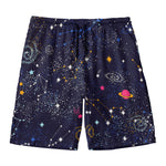 Zodiac Star Signs Galaxy Space Print Men's Swim Trunks