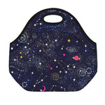 Zodiac Star Signs Galaxy Space Print Neoprene Lunch Bag