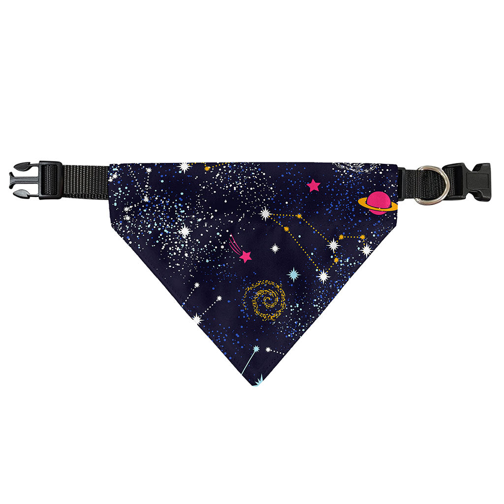 Zodiac Star Signs Galaxy Space Print Over The Collar Dog Bandana
